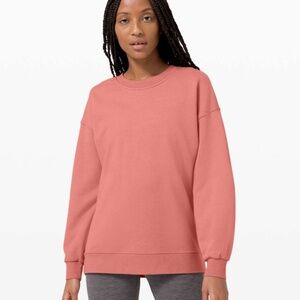 Lululemon Perfectly Oversized Crew Pink Savannah EUC